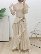 HEYFANCYSTYLE Ladies Luxury Designer Japanese Plissé Waterfall Dress